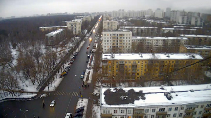 Онлайн веб-камера на улице Юных Ленинцев, Кузьминки, Москва (Москва, Россия)